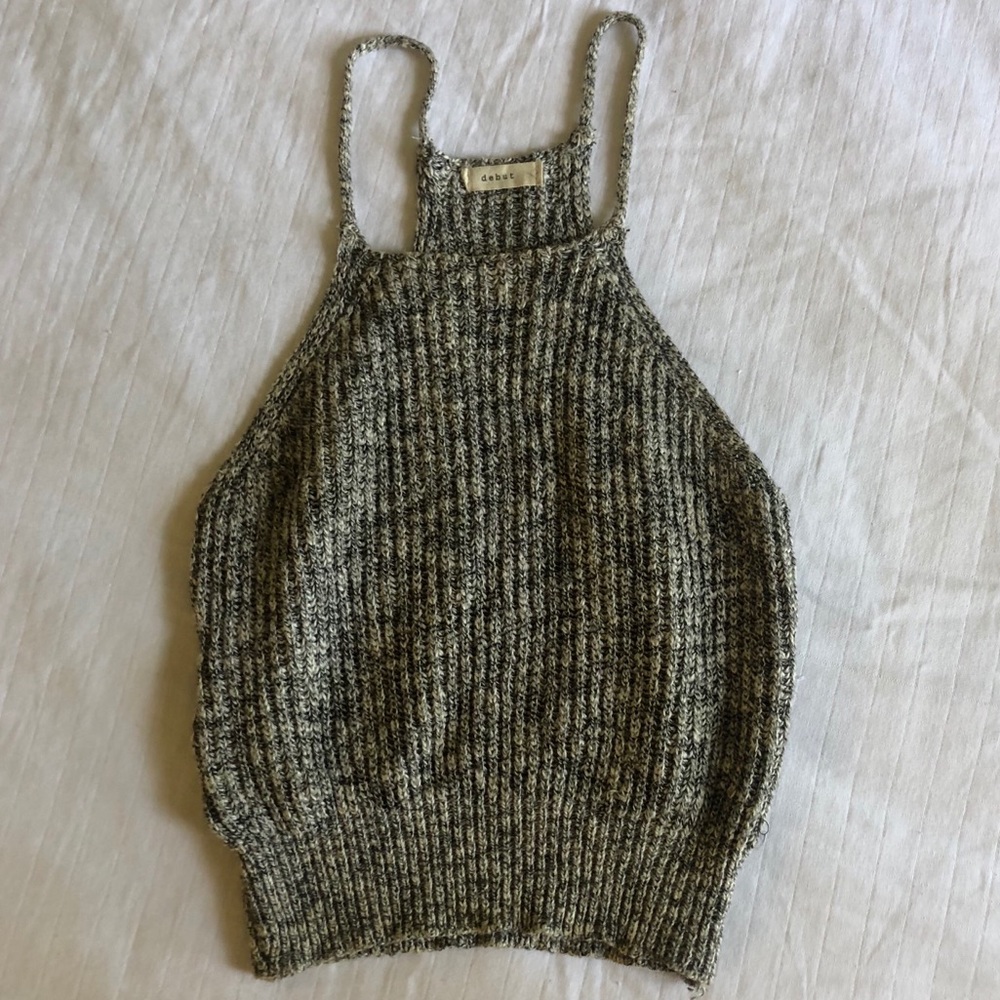 Grey sweater tank